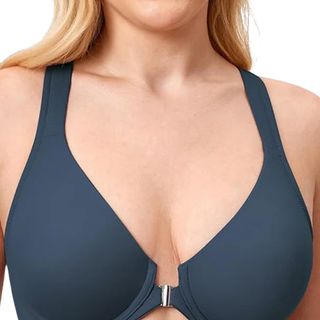 Delimira Navy Racerback Front Closure