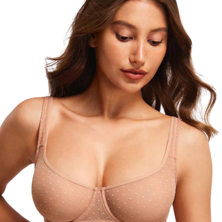 Dotted Mesh Wired Balconette Lingerie