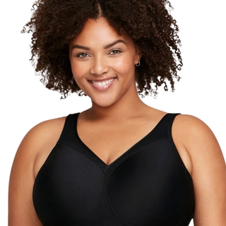 Glamorise Black Seamless Wireless Sports Bra