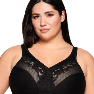Glamorise Black Wirefree Minimizer Bra