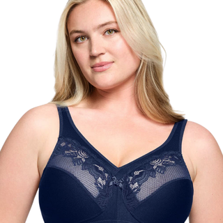 Glamorise Navy Wirefree Minimizer Bra