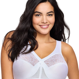 Glamorise Wireless White Support Bra