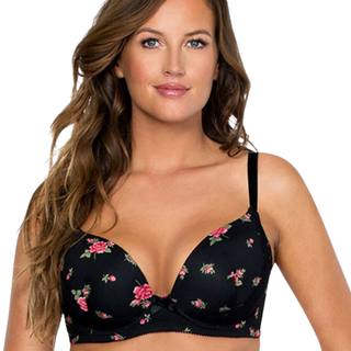 Parfait Casey Black Wild/Rose Contour Plunge