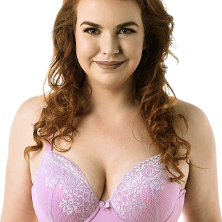 Lady Emprezz Pink Lady Lace Overlay Moulded Cup Bra