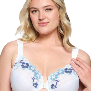 Glamorise White Wonderwire Cotton Blend
