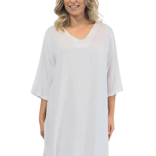 Sundrenched Rayon 3/4 Sleeve Casual Tunic