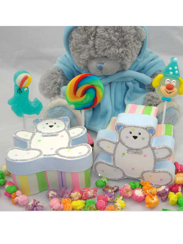 Blue Teddy Gift Lolly Box