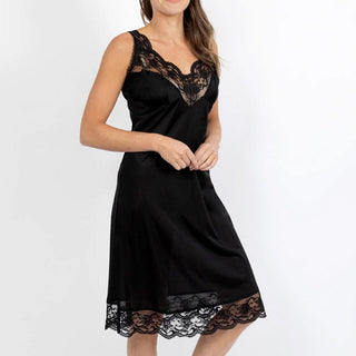 Brandella Anti-Static Nylon Full Slip with Lace Trim