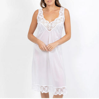 Brandella Anti-Static Nylon Full Slip with Lace Trim