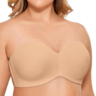 Delimira Taupe Lined Wired Strapless