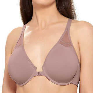 Delimira Mocha Racerback Front Opening