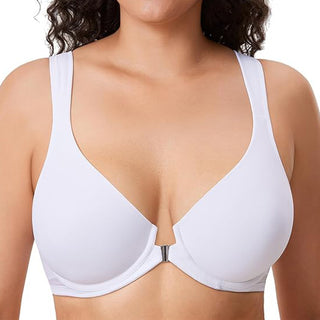 Delimira White Front Fastener Posture