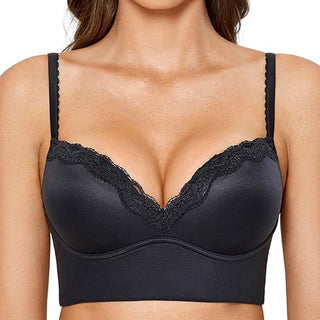 Dobreva Black Wirefree Push Up Bralette