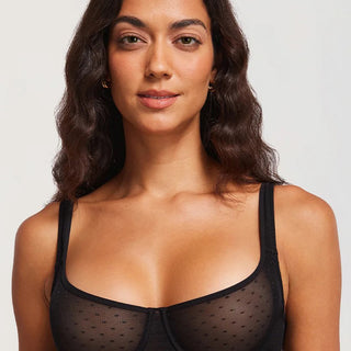 Dotted Mesh Wired Balconette
