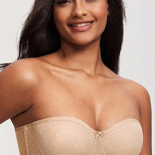 Mesh Dot Wired Strapless