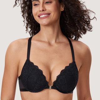 Dobreva Lacy Black front opening Racer back
