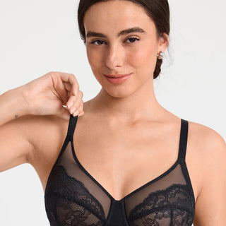 Wired Mesh Lace Bra
