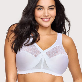 Glamorise Wireless White Support Bra