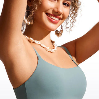Scoop Neck Crop Swim Top D