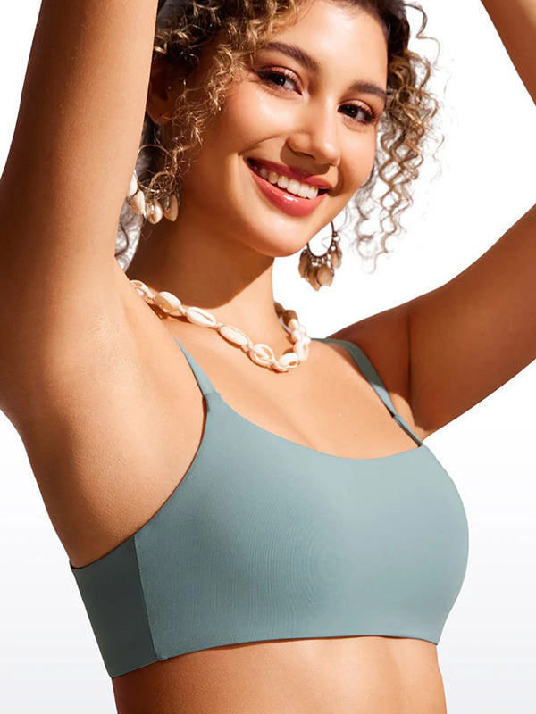 Scoop Neck Crop Swim Top D