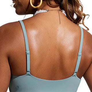 Scoop Neck Crop Swim Top D
