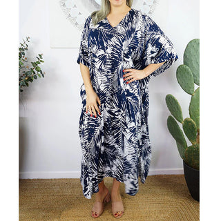 Sundrenched Fern Rayon Long Kaftan