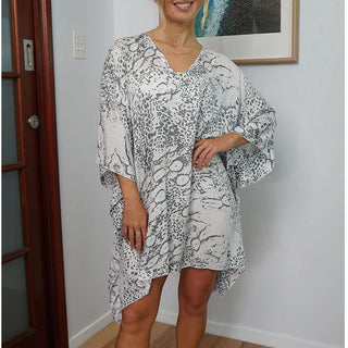 Sundrenched Animal Print Rayon Short Tunic