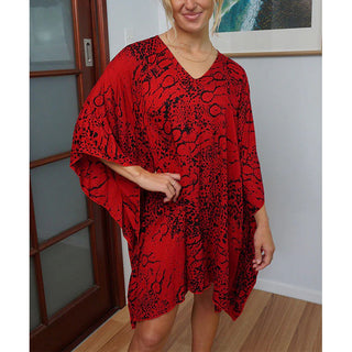 Sundrenched Animal Print Rayon Short Tunic