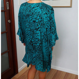 Sundrenched Animal Print Rayon Short Tunic