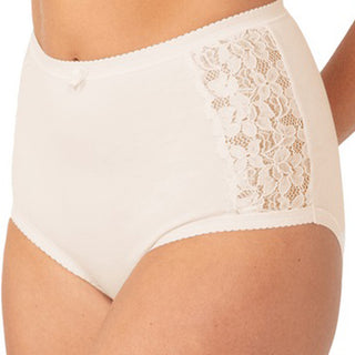 Triumph Soft Cotton Full Brief with Lace Side Inserts