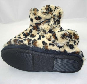 Dream Leopard Print Fluffy Boot Slipper