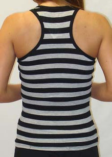 Women's Striped Cotton Rib Singlet Top