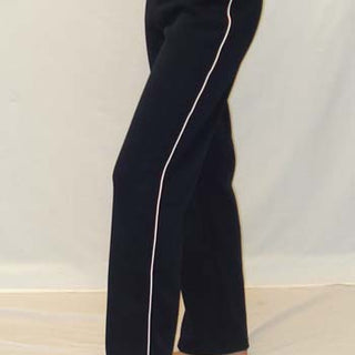 Cherry Lane Women's Piping Trim Fleece Lined Track Pants