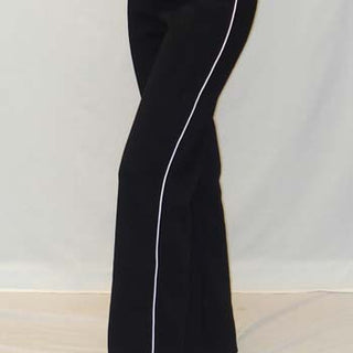 Cherry Lane Women's Piping Trim Fleece Lined Track Pants