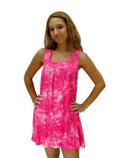 Sundrenched Marble Print Rayon Tank Dress