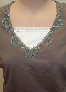 Valeve Sparkle Trim Camisette Silver