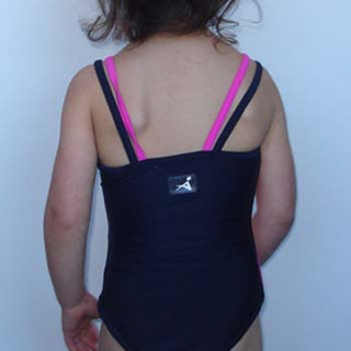 Cherry Lane Active Splice Racer Girls' One-Piece Navy/Pink
