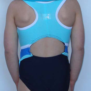 Cherry Lane Active Girl Racer One-Piece Navy/Aqua
