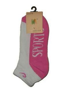 Sockit-Tumi Ladies' Two-Tone Ankle Sport Socks