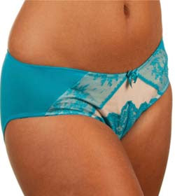 Bassoni Erin Aqua Lace & Satin Brief