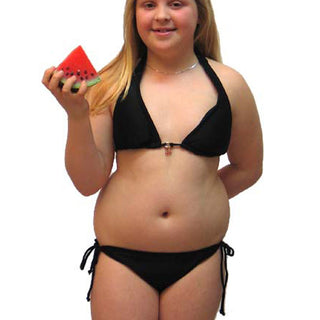 Girls' Plain Triangle Bikini