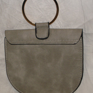 Ivys Hearts PU Leather Handbag Grey