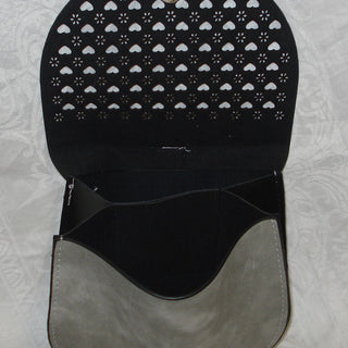 Ivys Hearts PU Leather Handbag Grey