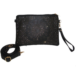 Evelyn Cut-Out PU Leather Clutch Shoulder Bag