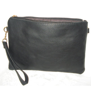 Evelyn Cut-Out PU Leather Clutch Shoulder Bag