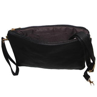 Evelyn Cut-Out PU Leather Clutch Shoulder Bag