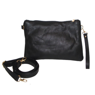 Evelyn Circles Cut-Out PU Leather Clutch Shoulder Bag