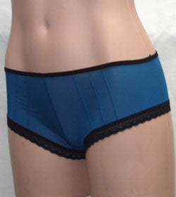 Bassoni Mesh & Lace Pin Tuck Brief