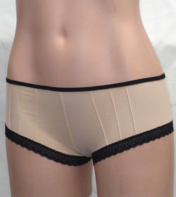 Bassoni Mesh & Lace Pin Tuck Brief