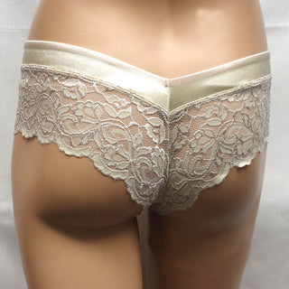 Bassoni Lace French Tanga Brief with Scalloped Edges